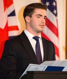 Student Speaking at Ceremony